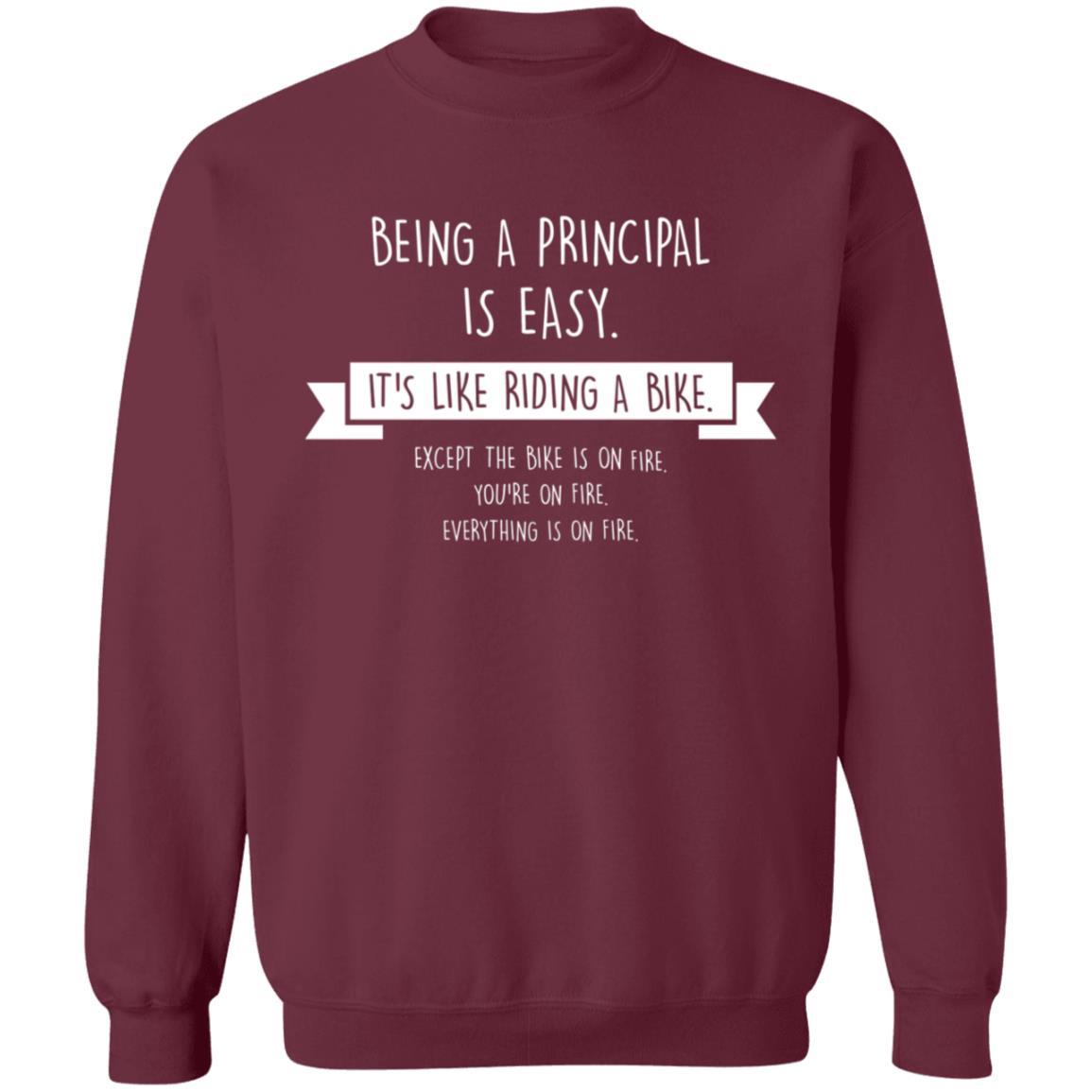 Being A Principal Is Easy It's Like Riding A Bike Shirt Hoodie Sweatshirt - Teechipus