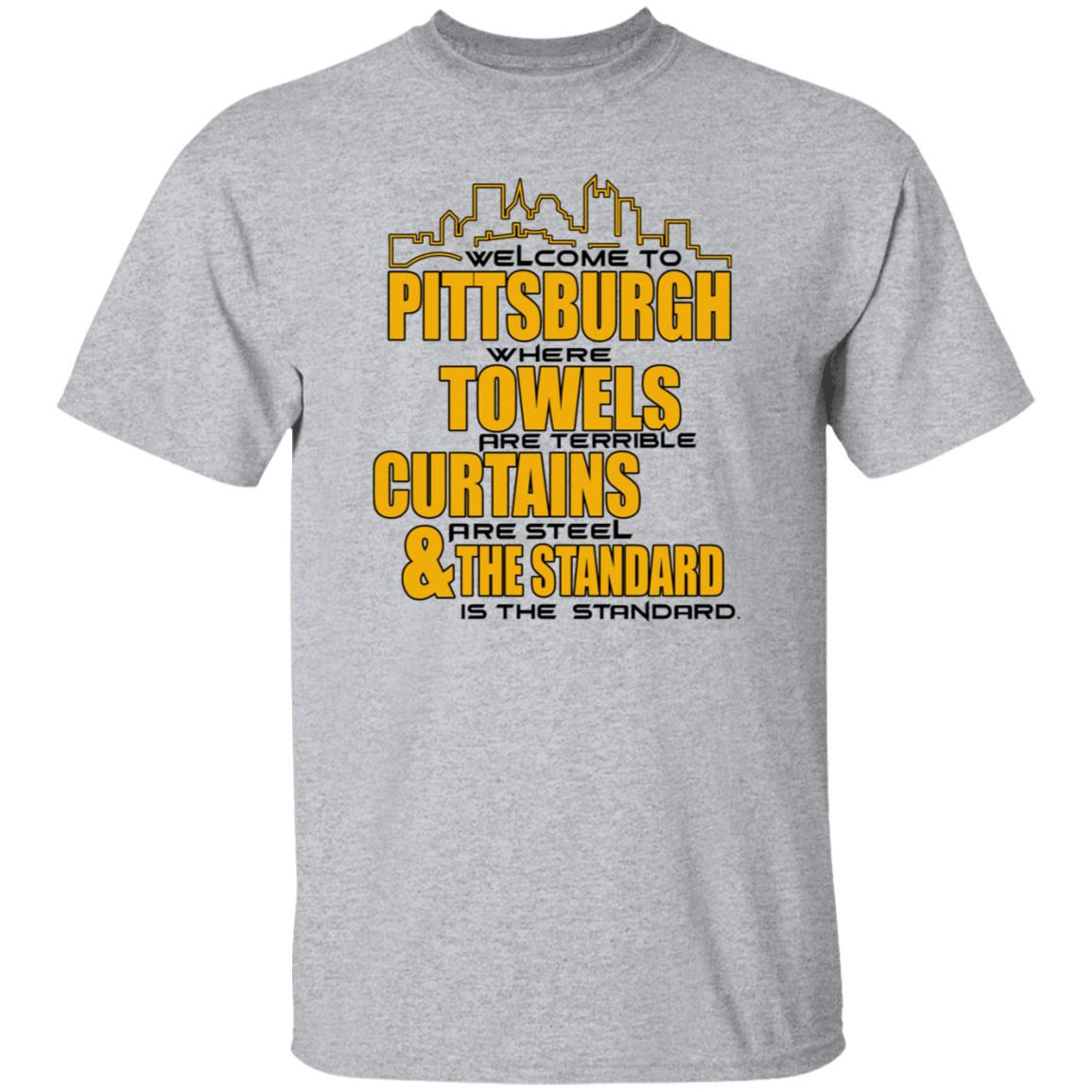 Welcome To Pittsburgh Shirt Dc4l Merch Shirt Pittsburgh Towels Curtains & The Standard Shirt Hoodie Sweatshirt - Teechipus