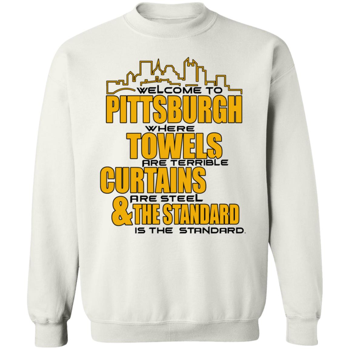 Welcome To Pittsburgh Shirt Dc4l Merch Shirt Pittsburgh Towels Curtains & The Standard Shirt Hoodie Sweatshirt - Teechipus