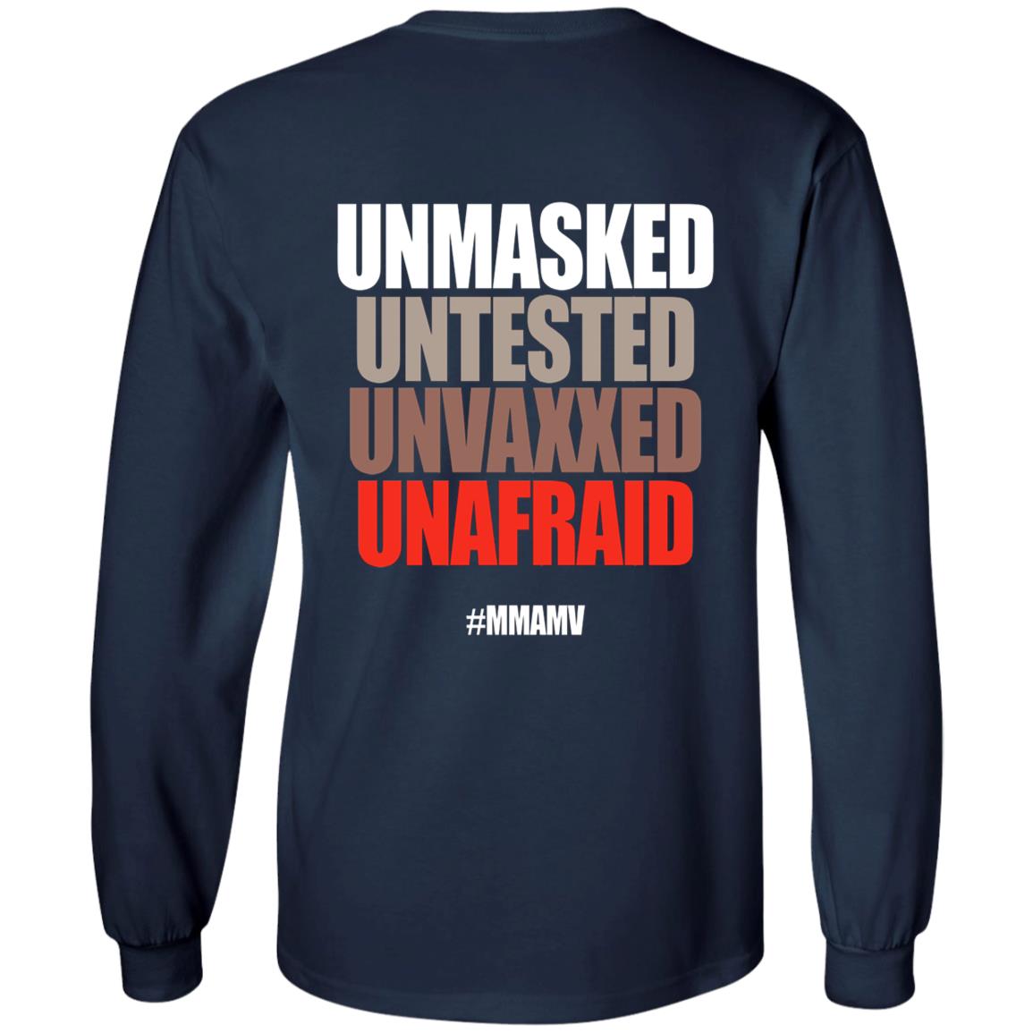 Unmasked Untested Unvaxxed Unafraid #Mmamv Hoodie Shirt Sweatshirt - Teechipus