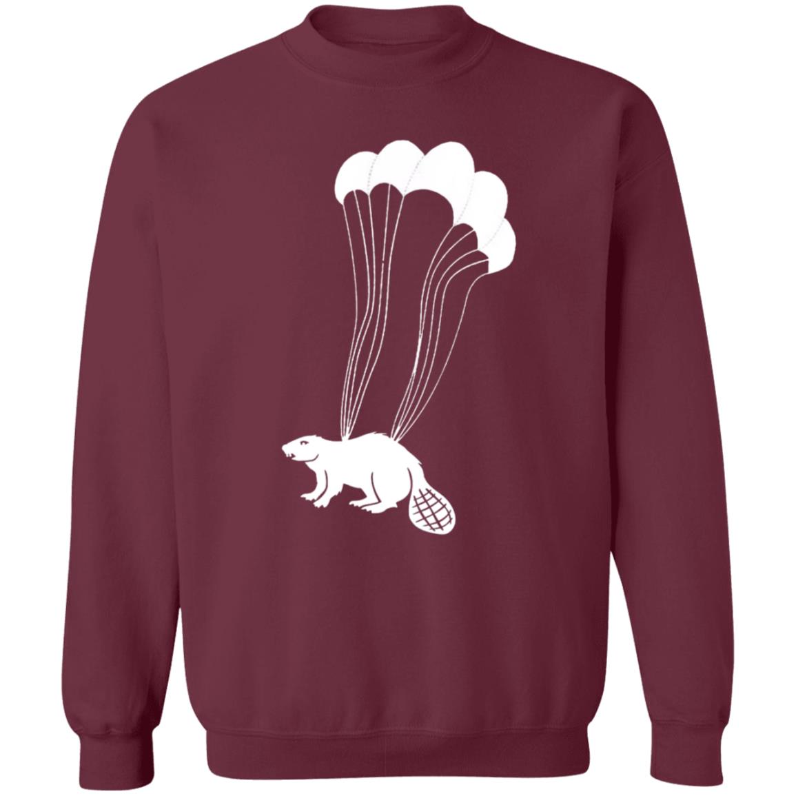 Parachuting Beaver Shirt Wear Boise Merch Parachuting Beaver Shirt Hoodie Sweatshirt - Teechipus