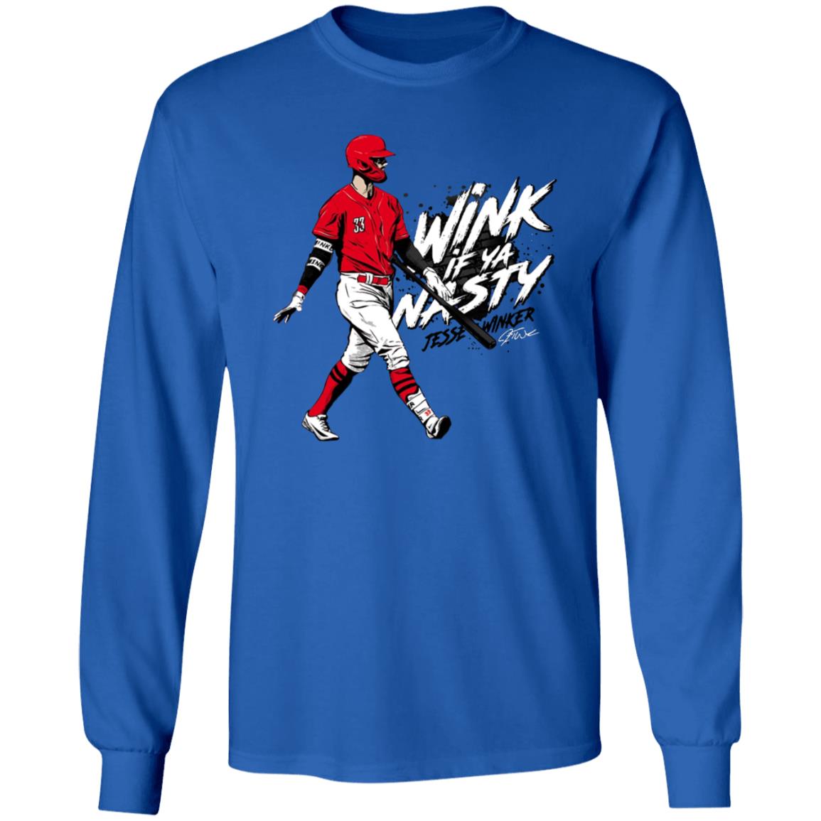 Jesse Winker Wink If Ya Nasty Shirt Cincyshirts Jesse Winker Wink If Ya Nasty Shirt Hoodie Sweatshirt - Teechipus