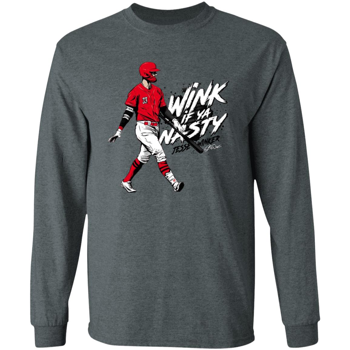Jesse Winker Wink If Ya Nasty Shirt Cincyshirts Jesse Winker Wink If Ya Nasty Shirt Hoodie Sweatshirt - Teechipus