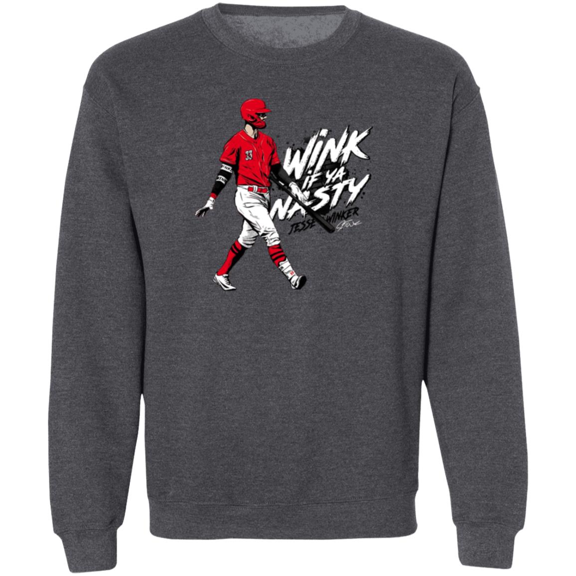Jesse Winker Wink If Ya Nasty Shirt Cincyshirts Jesse Winker Wink If Ya Nasty Shirt Hoodie Sweatshirt - Teechipus