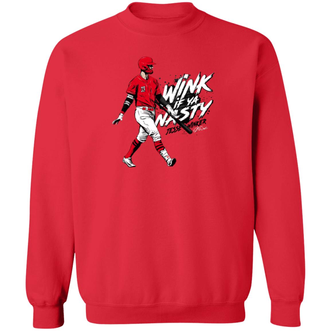 Jesse Winker Wink If Ya Nasty Shirt Cincyshirts Jesse Winker Wink If Ya Nasty Shirt Hoodie Sweatshirt - Teechipus