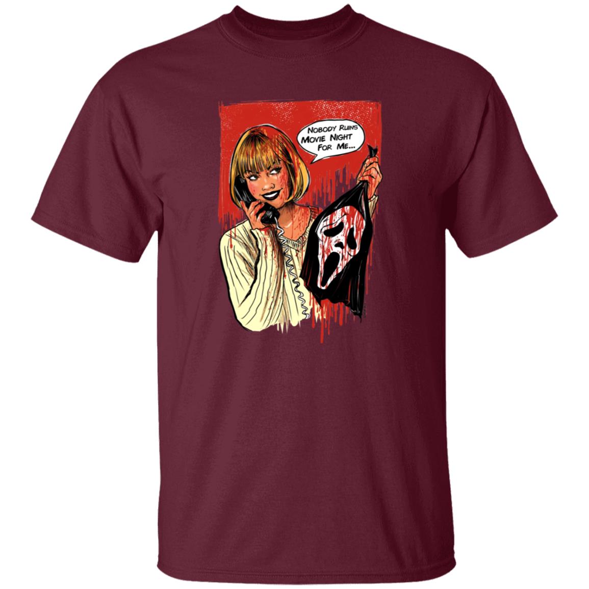 Suspirialand Store Nobody Ruins Movie Night Shirt - Teechipus