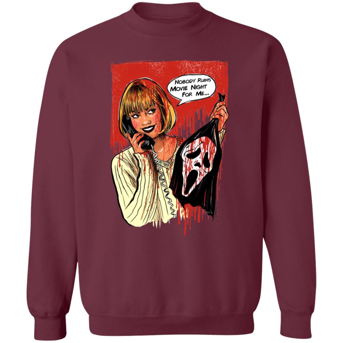 Suspirialand Store Nobody Ruins Movie Night Shirt - Teechipus