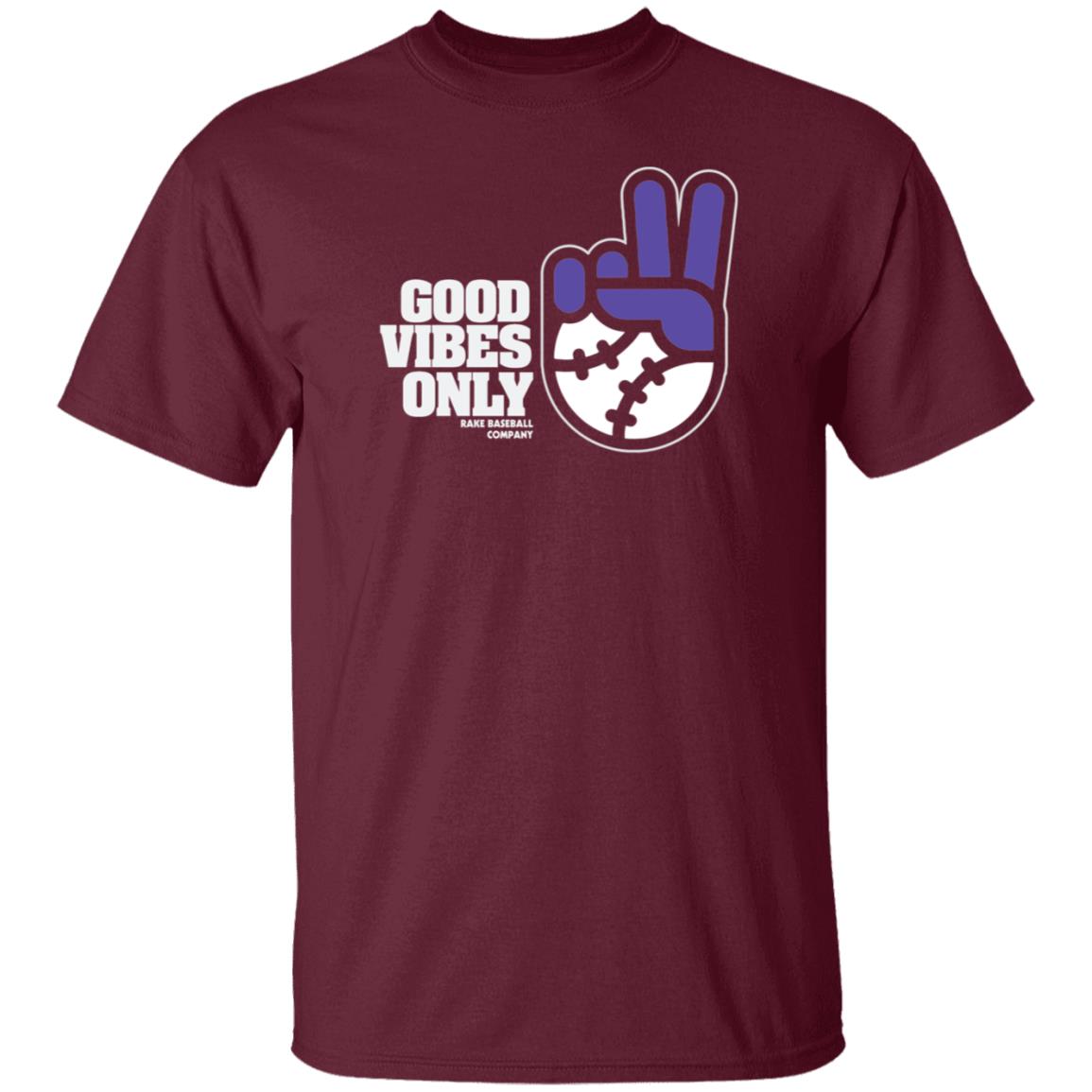 Connor Joe Good Vibes Only Shirt Rake Baseball Company Store Good Vibes Only Shirt - Teechipus