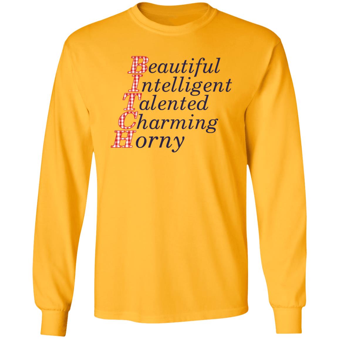 Beautiful Intelligent Talented Charming Horny Shirt - Teechipus