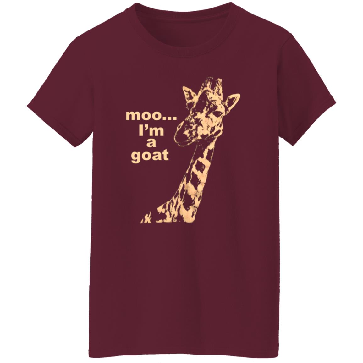 Moo I'm A Goat Shirt Sara Benincasa Moo... I’M A Goat Giraffe Shirt - Teechipus