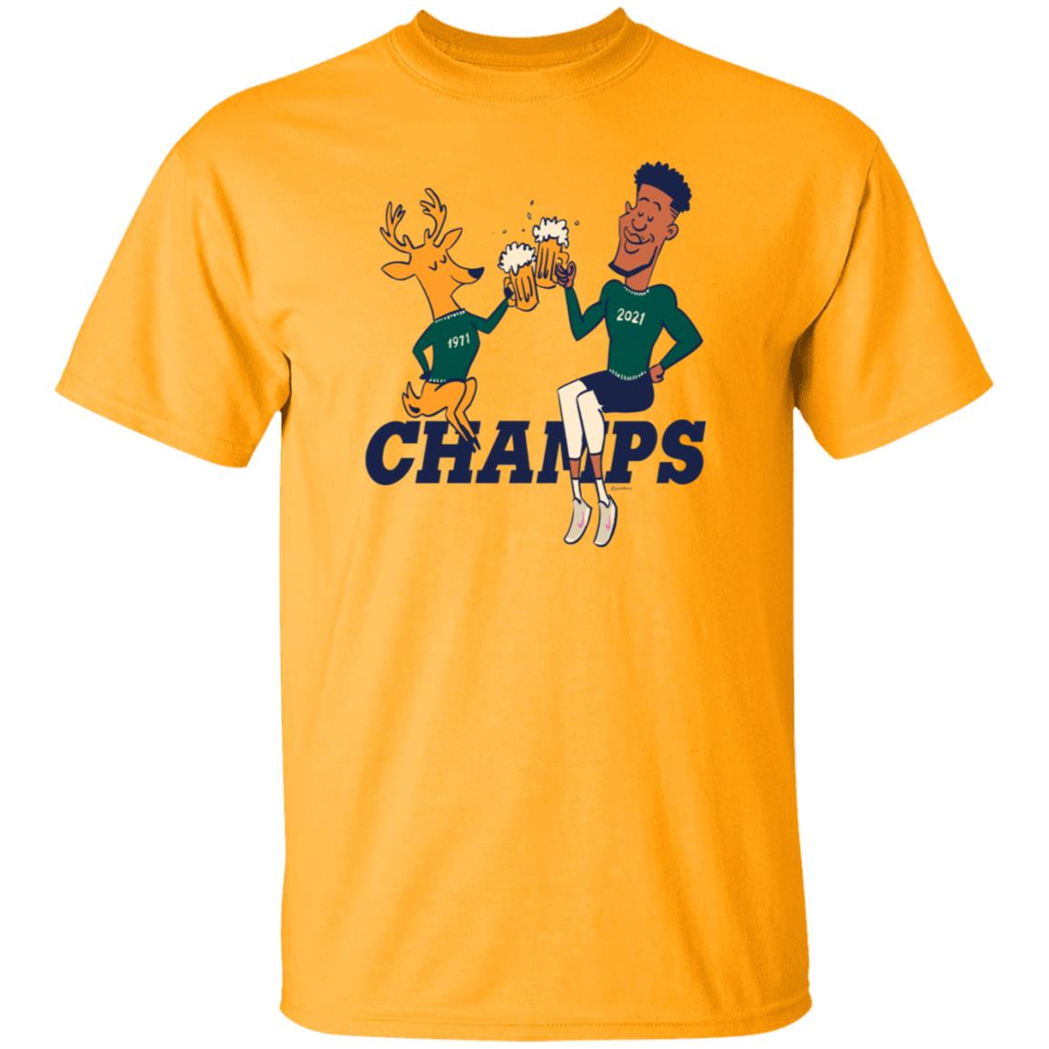 Champs Bucks 1971 Bucks 2021 Shirt Milwaukee Bucks Championships 1971 2021 Shirt Cheers To The Deer Bucks Parade 2021 Shirt - Teechipus