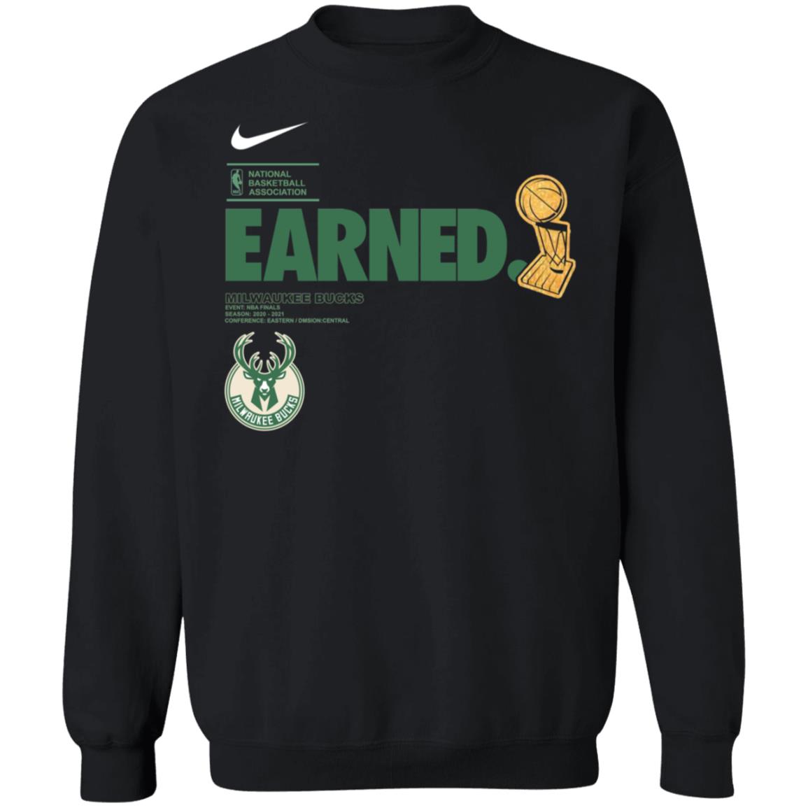 Bucks Earned Shirt Milwaukee Earned Championship Shirt Bucks Parade 2021 Shirt - Teechipus