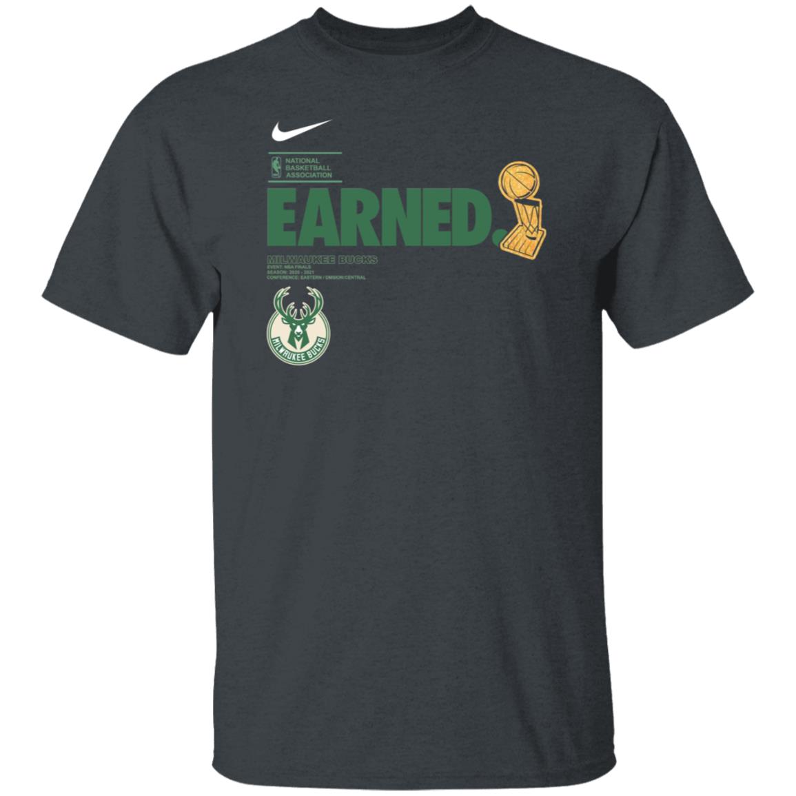 Bucks Earned Shirt Milwaukee Earned Championship Shirt Bucks Parade 2021 Shirt - Teechipus