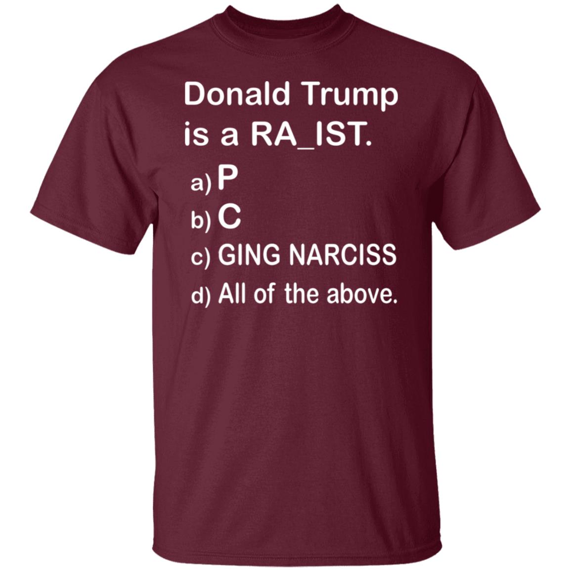Donald Trump Is A Ra_Ist Shirt - Teechipus