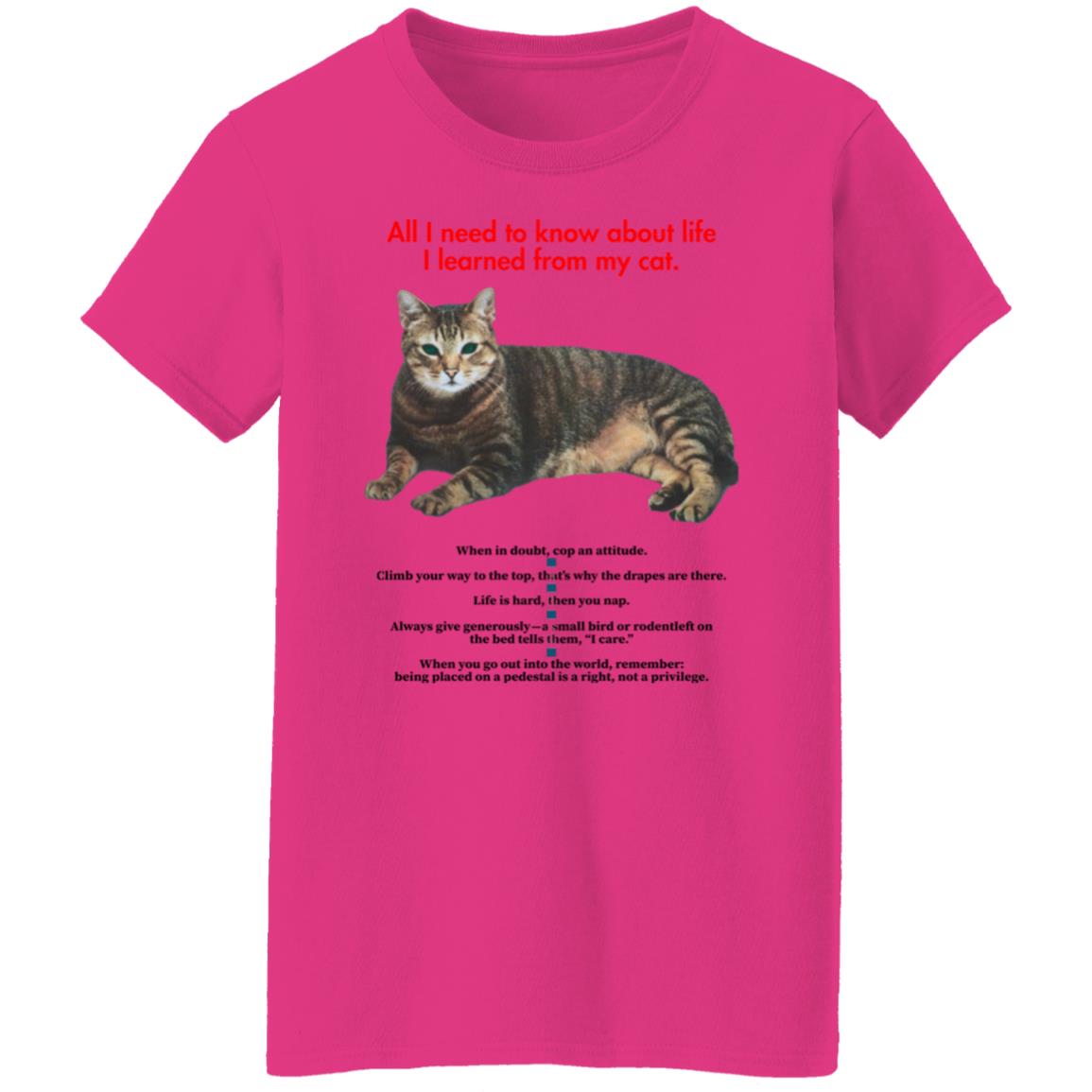 All I Need To Know About Life I Learned From My Cat Shirt - Teechipus