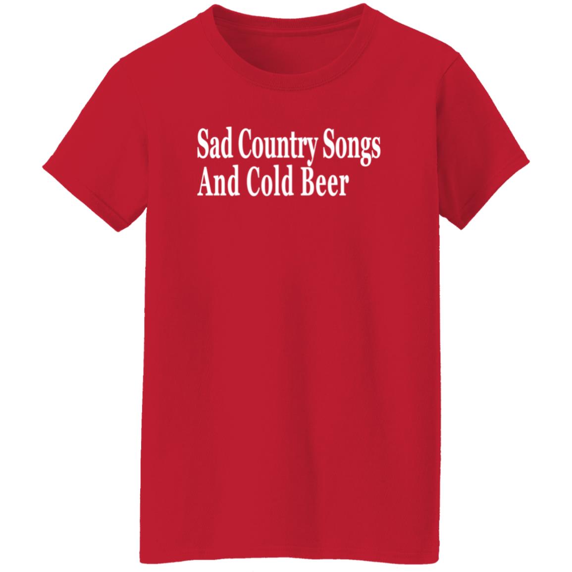 Sad Country Songs And Cold Beer Shirt - Teechipus