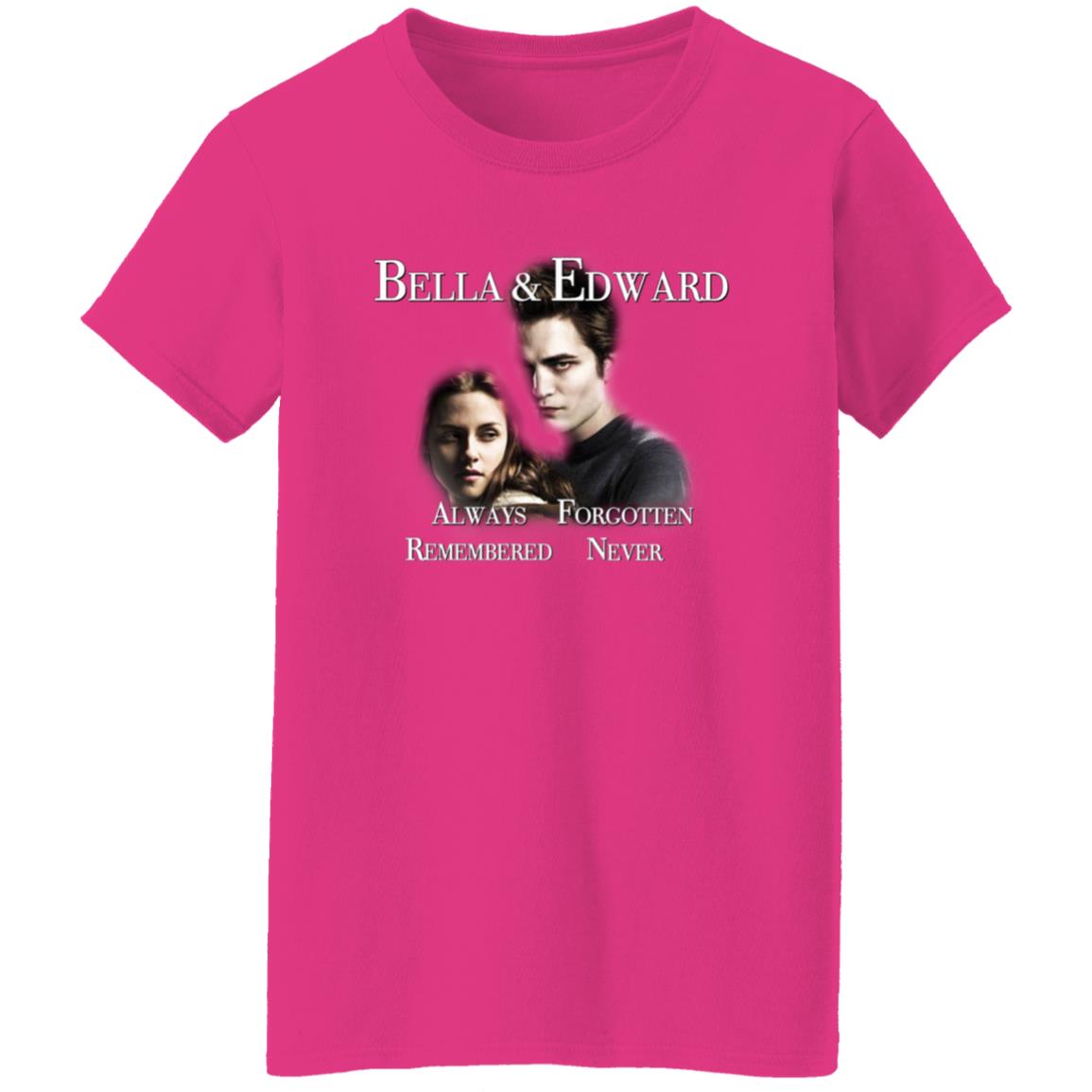 Bella And Edward Always Forgotten Never Remembered Shirt Prayingg Merch Vampire Love Shirt - Teechipus