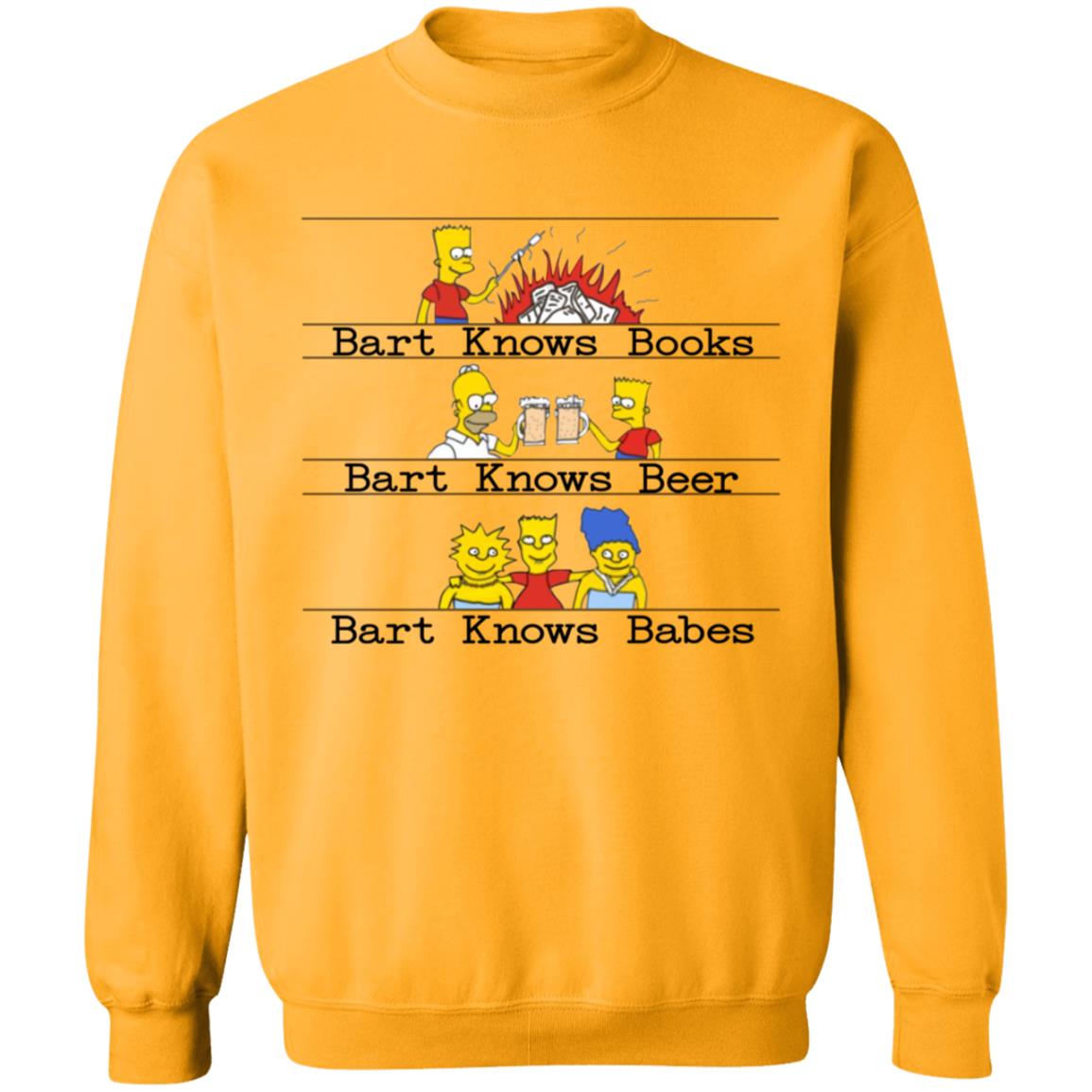 Bart Knows Books Bart Knows Beer Bart Knows Babes Shirt - Teechipus