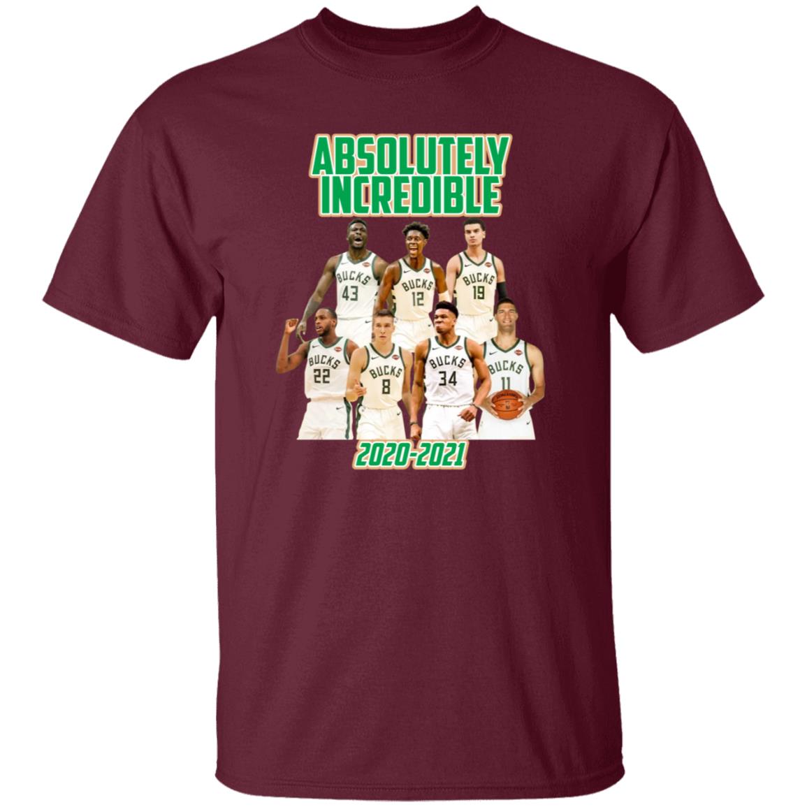 Bucks Absolutely Incredible 2020 2021 Shirt - Teechipus