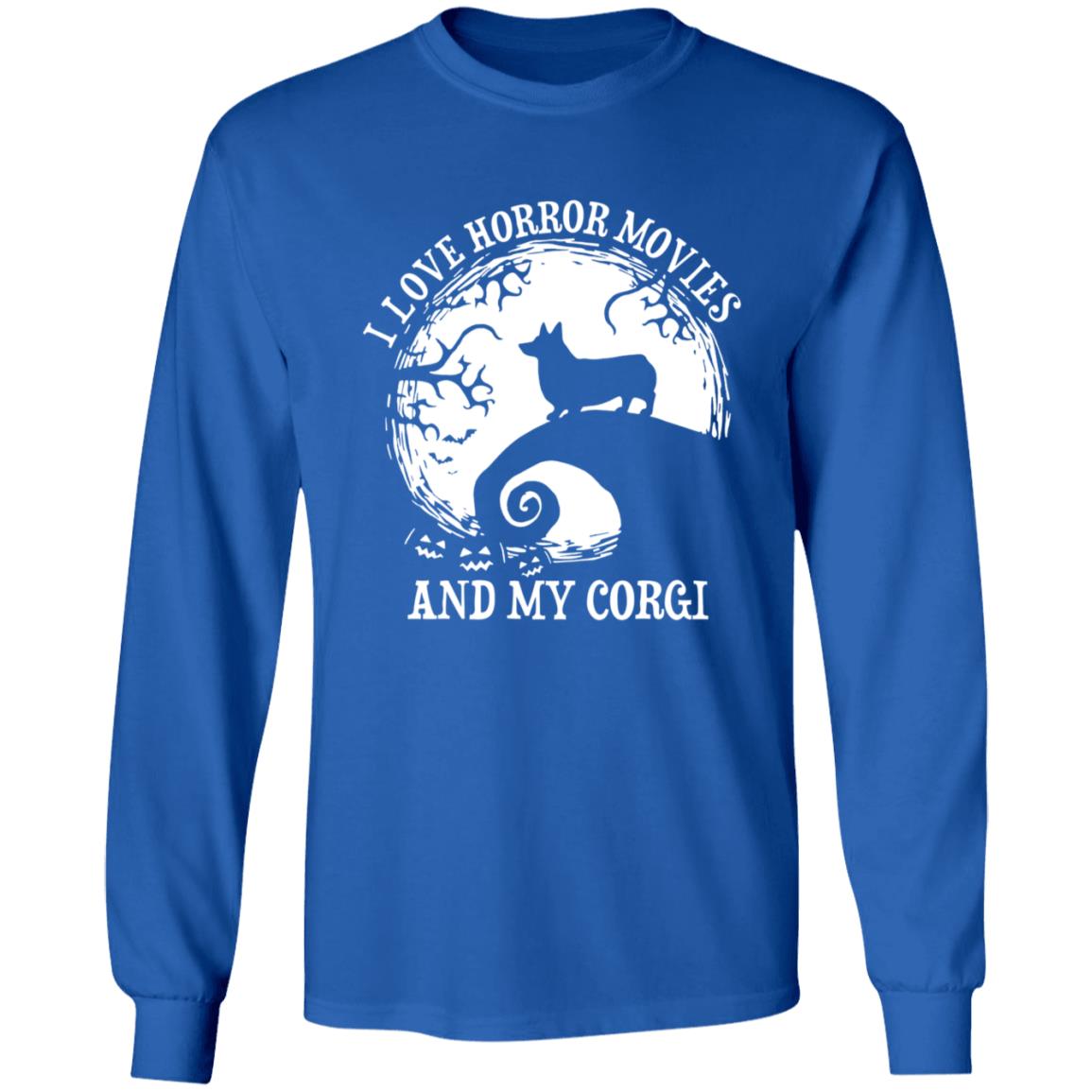 I Love Horror Movies And My Corgi Shirt - Teechipus