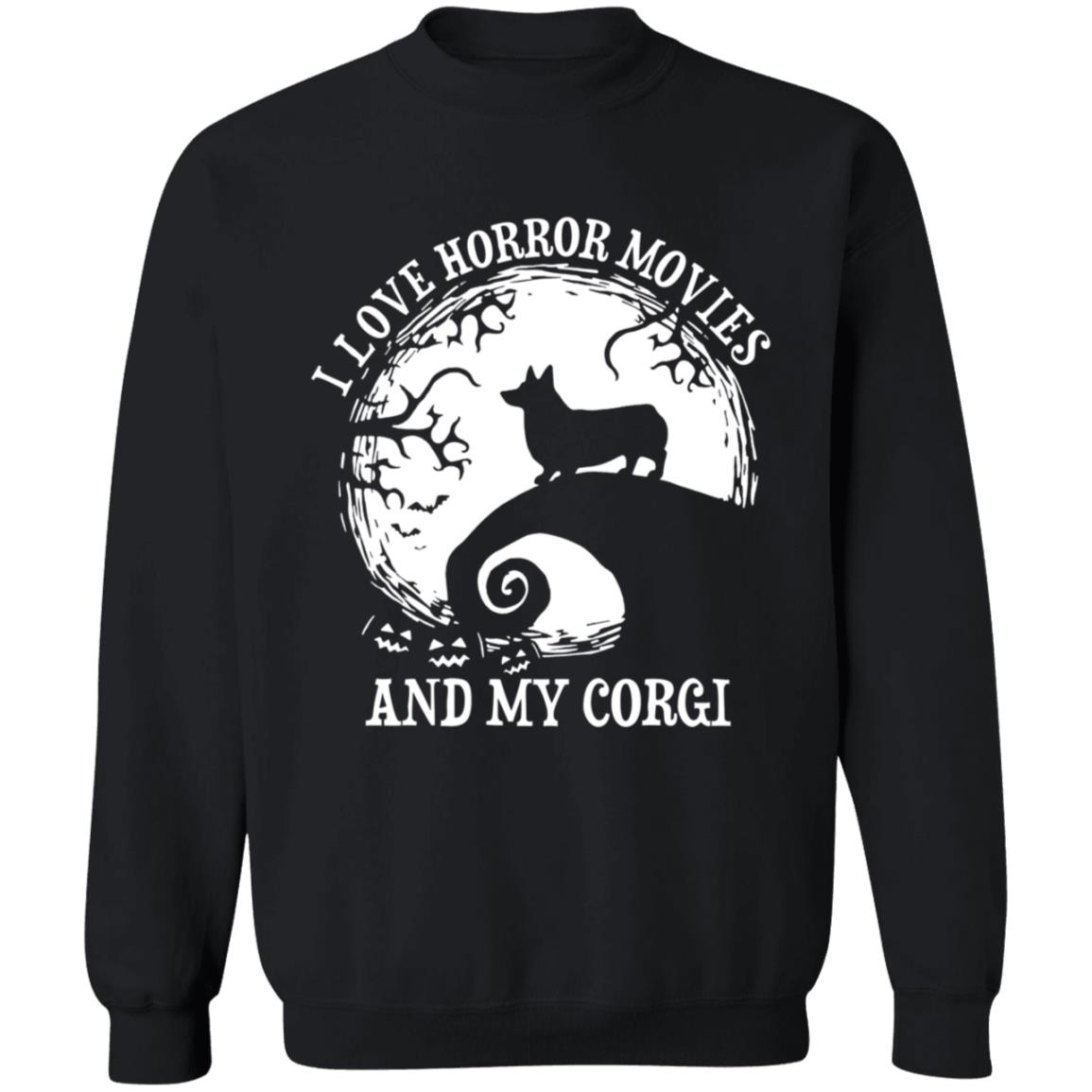 I Love Horror Movies And My Corgi Shirt - Teechipus