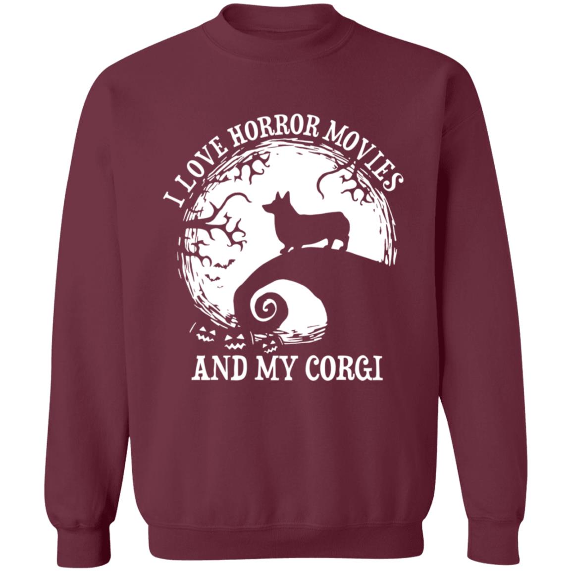 I Love Horror Movies And My Corgi Shirt - Teechipus