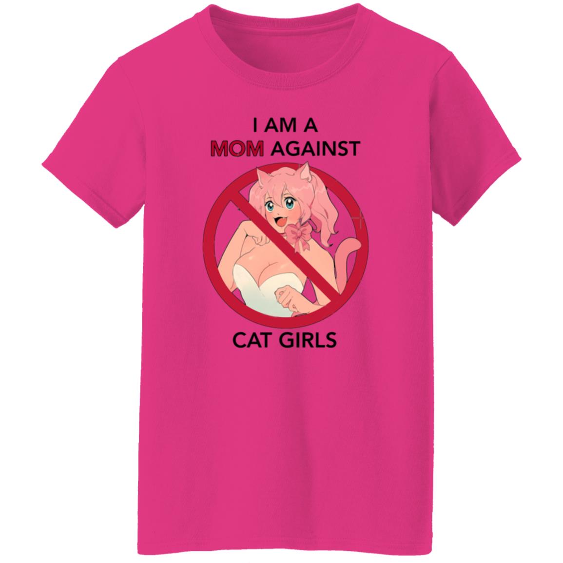 I Am A Mom Against Cat Girls Shirt - Teechipus