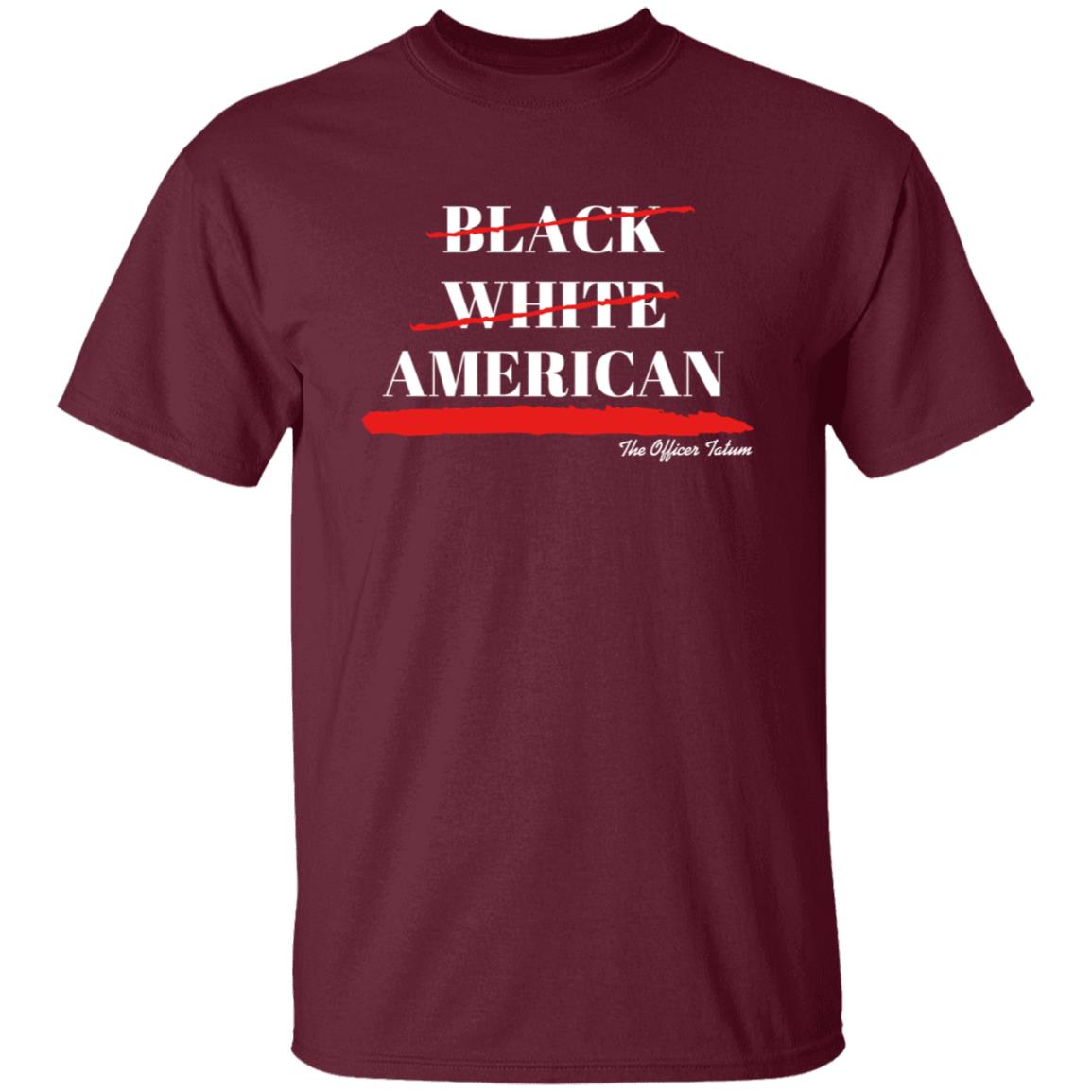 Theofficertatum Store Black White American Shirt - Teechipus