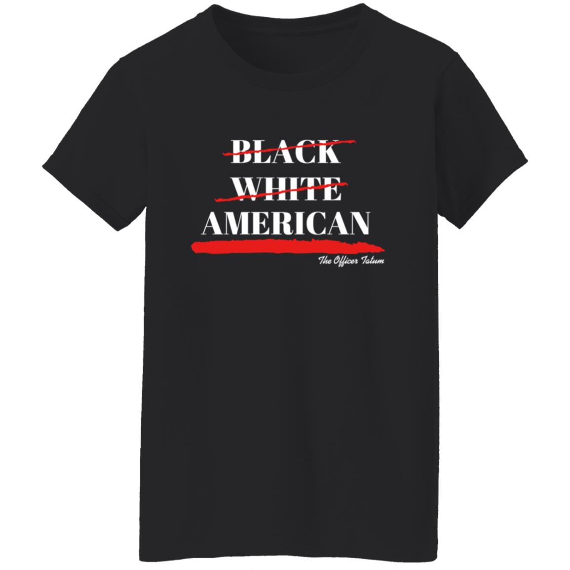 Theofficertatum Store Black White American Shirt - Teechipus