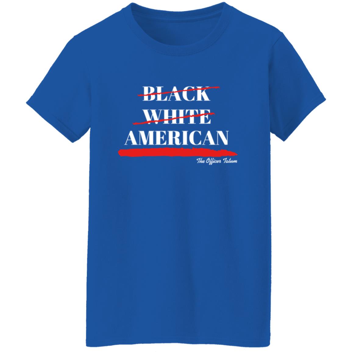 Theofficertatum Store Black White American Shirt - Teechipus