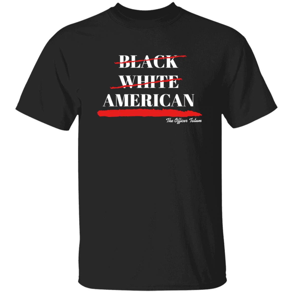 Theofficertatum Store Black White American Shirt - Teechipus