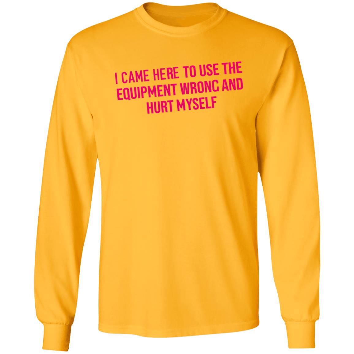 I Came Here To Use The Equipment Wrong And Hurt Myself Shirt - Teechipus