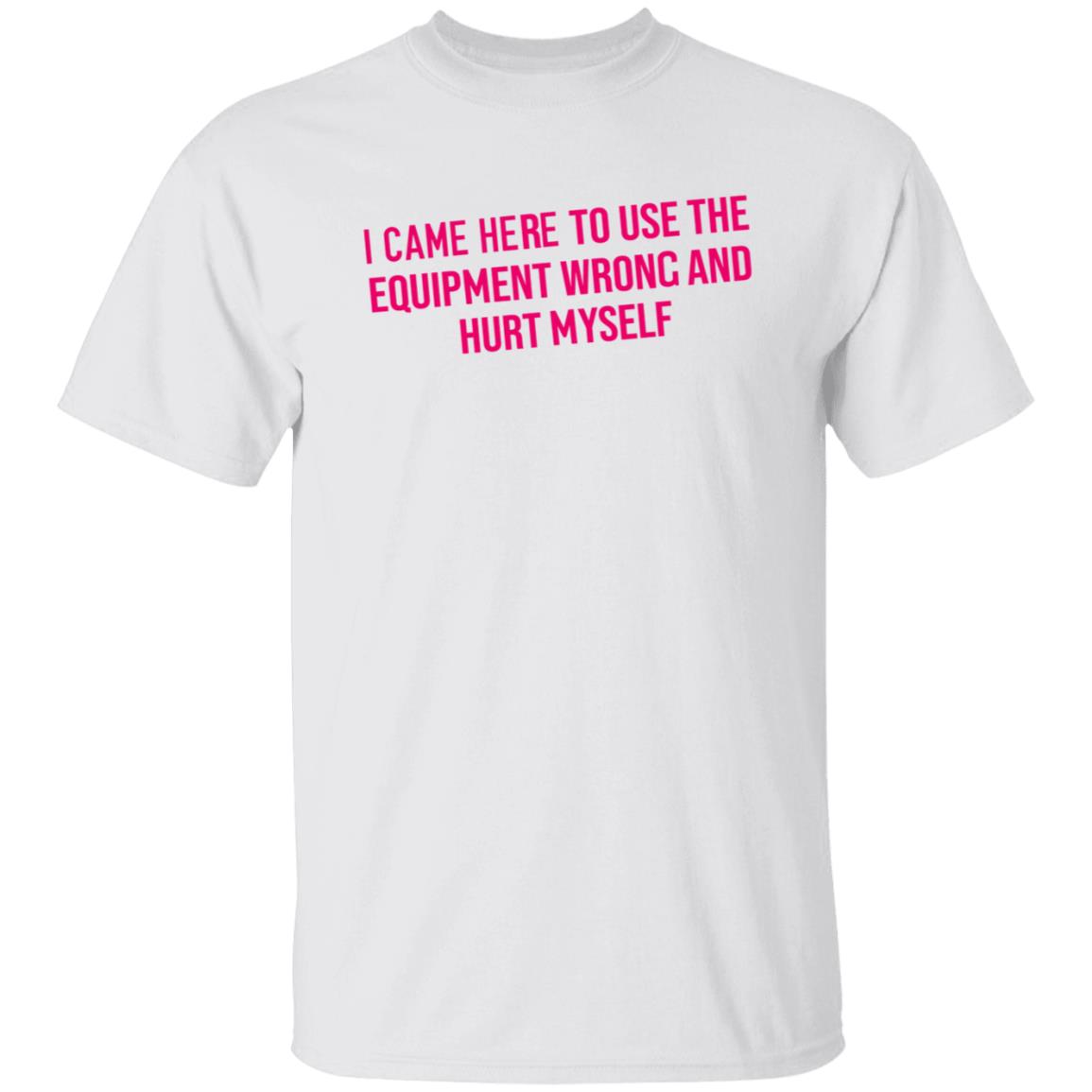 I Came Here To Use The Equipment Wrong And Hurt Myself Shirt - Teechipus
