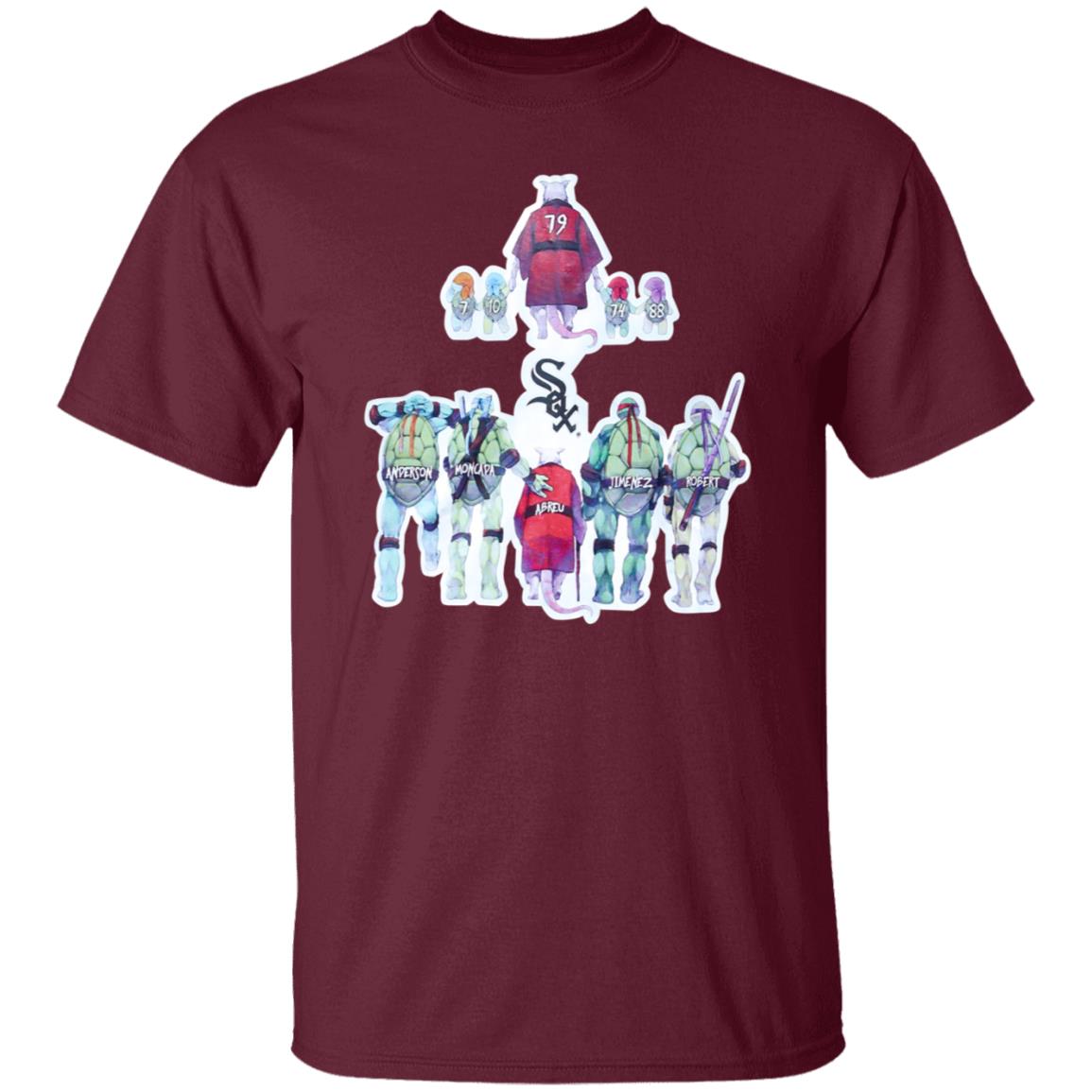 Chicago White Sox Yoan Moncada Shirt Teenage Mutant Ninja Turtles And Splinter Chicago Sox Shirt - Teechipus