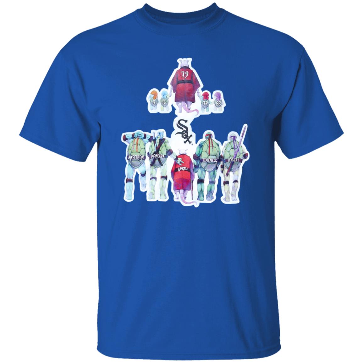 Chicago White Sox Yoan Moncada Shirt Teenage Mutant Ninja Turtles And Splinter Chicago Sox Shirt - Teechipus