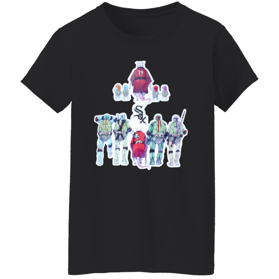 Chicago White Sox Yoan Moncada Shirt Teenage Mutant Ninja Turtles And Splinter Chicago Sox Shirt - Teechipus