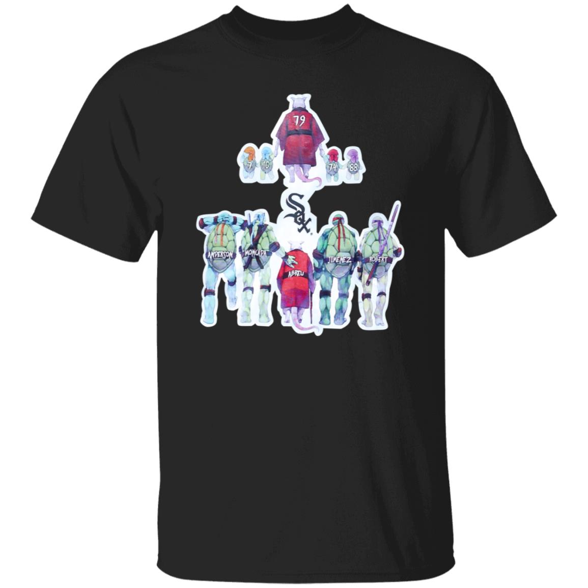 Chicago White Sox Yoan Moncada Shirt Teenage Mutant Ninja Turtles And Splinter Chicago Sox Shirt - Teechipus