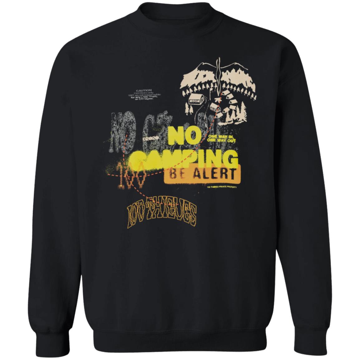 100 Thieves Merch No Camping T-Shirt - Teechipus