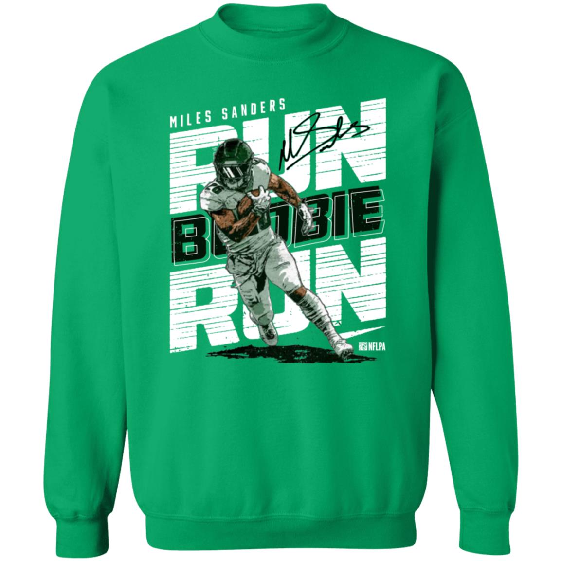 Miles Sanders Run Boobie Run Shirt - Teechipus