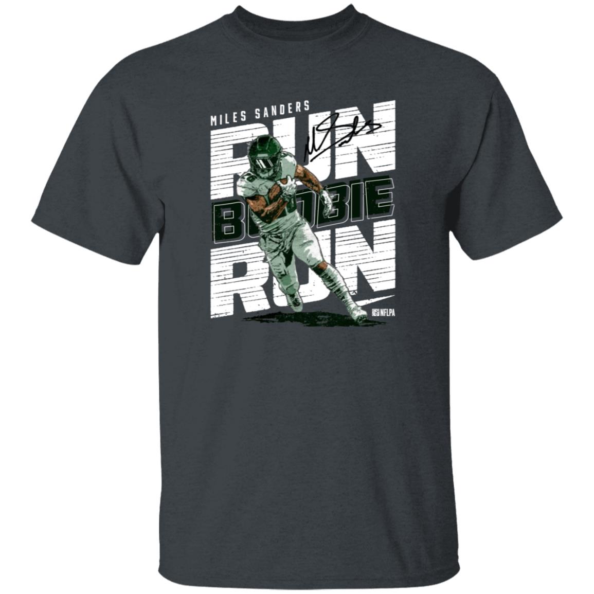 Miles Sanders Run Boobie Run Shirt - Teechipus