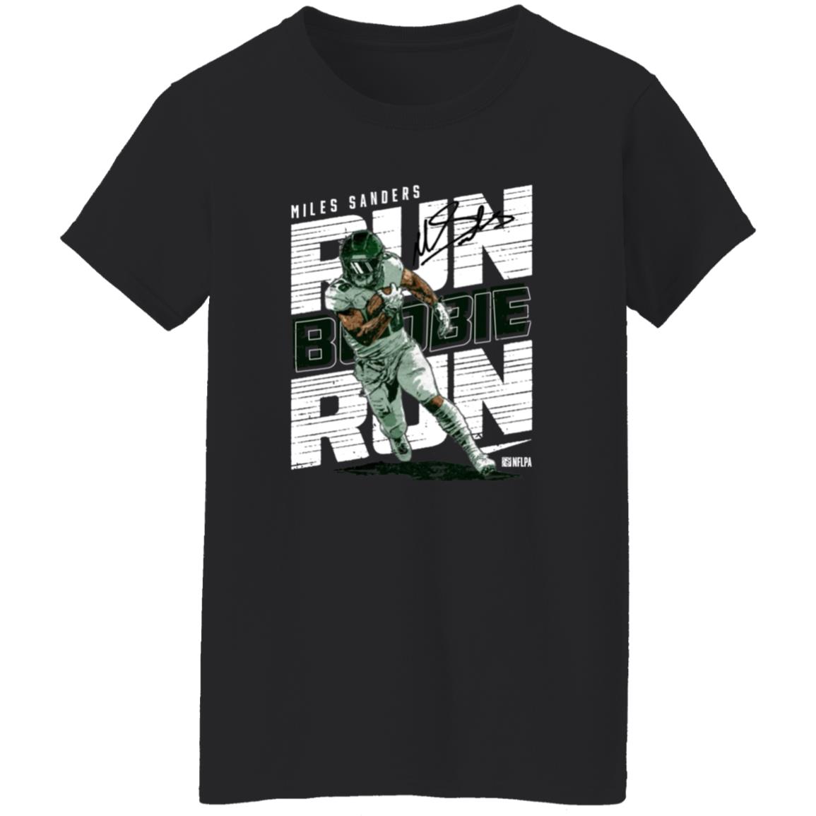 Miles Sanders Run Boobie Run Shirt - Teechipus