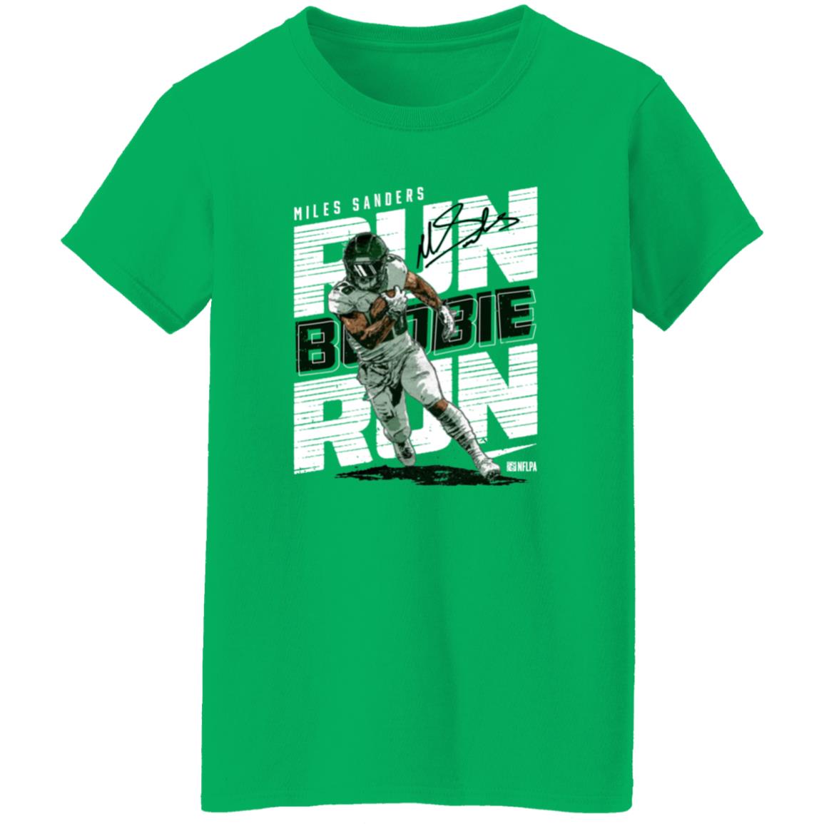 Miles Sanders Run Boobie Run Shirt - Teechipus
