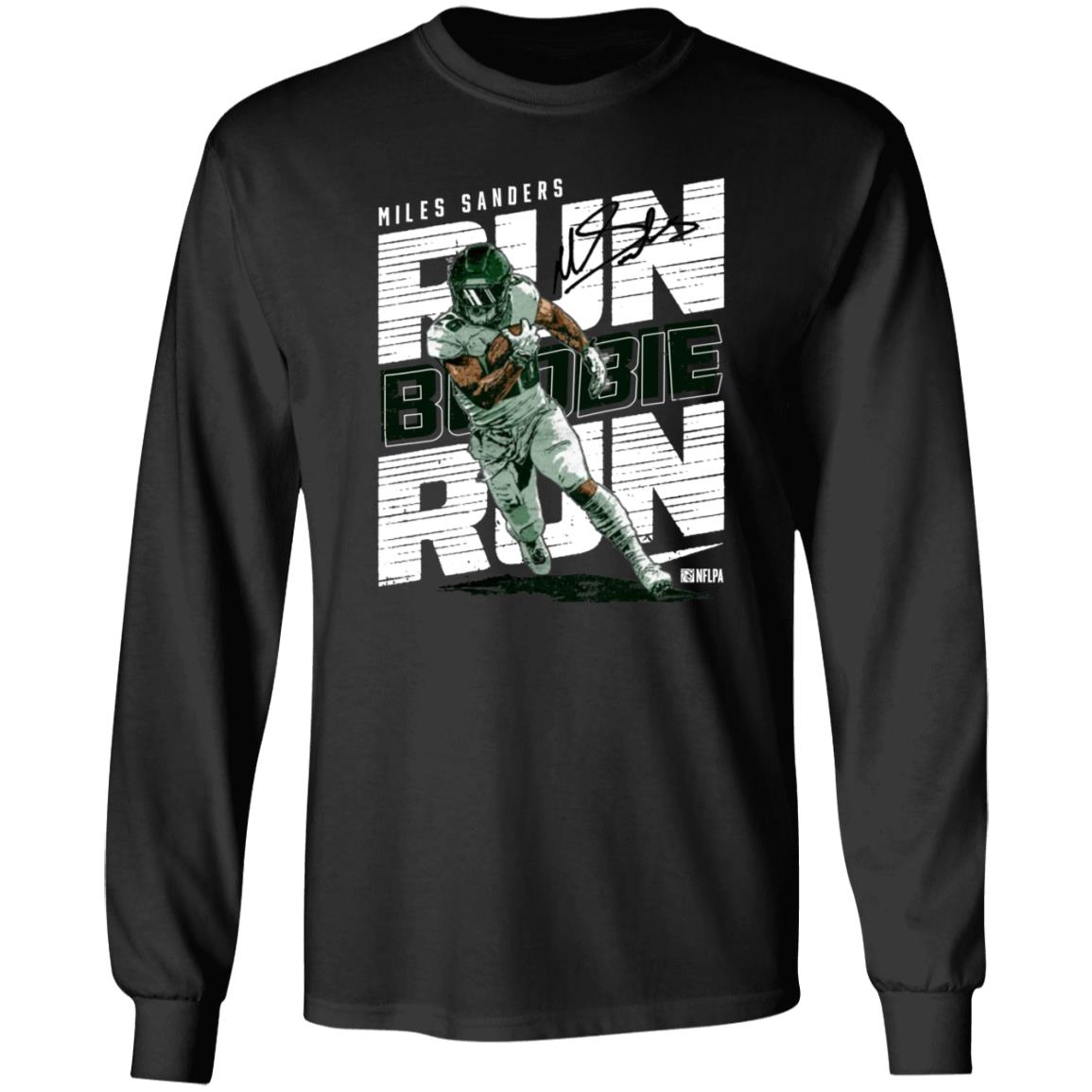 Miles Sanders Run Boobie Run Shirt - Teechipus