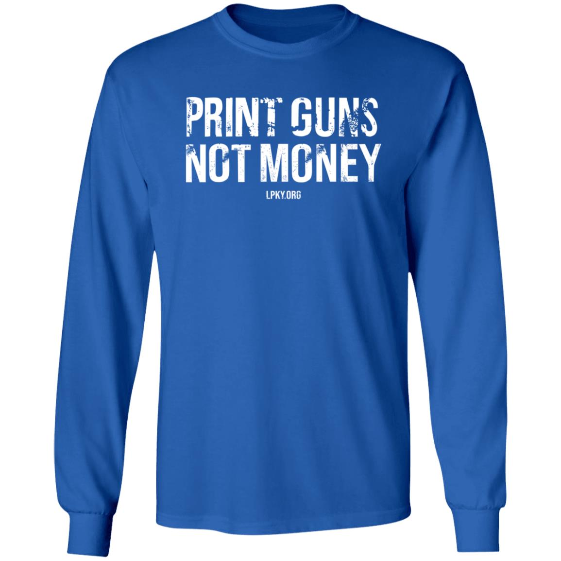 Print Guns Not Money Shirt - Teechipus