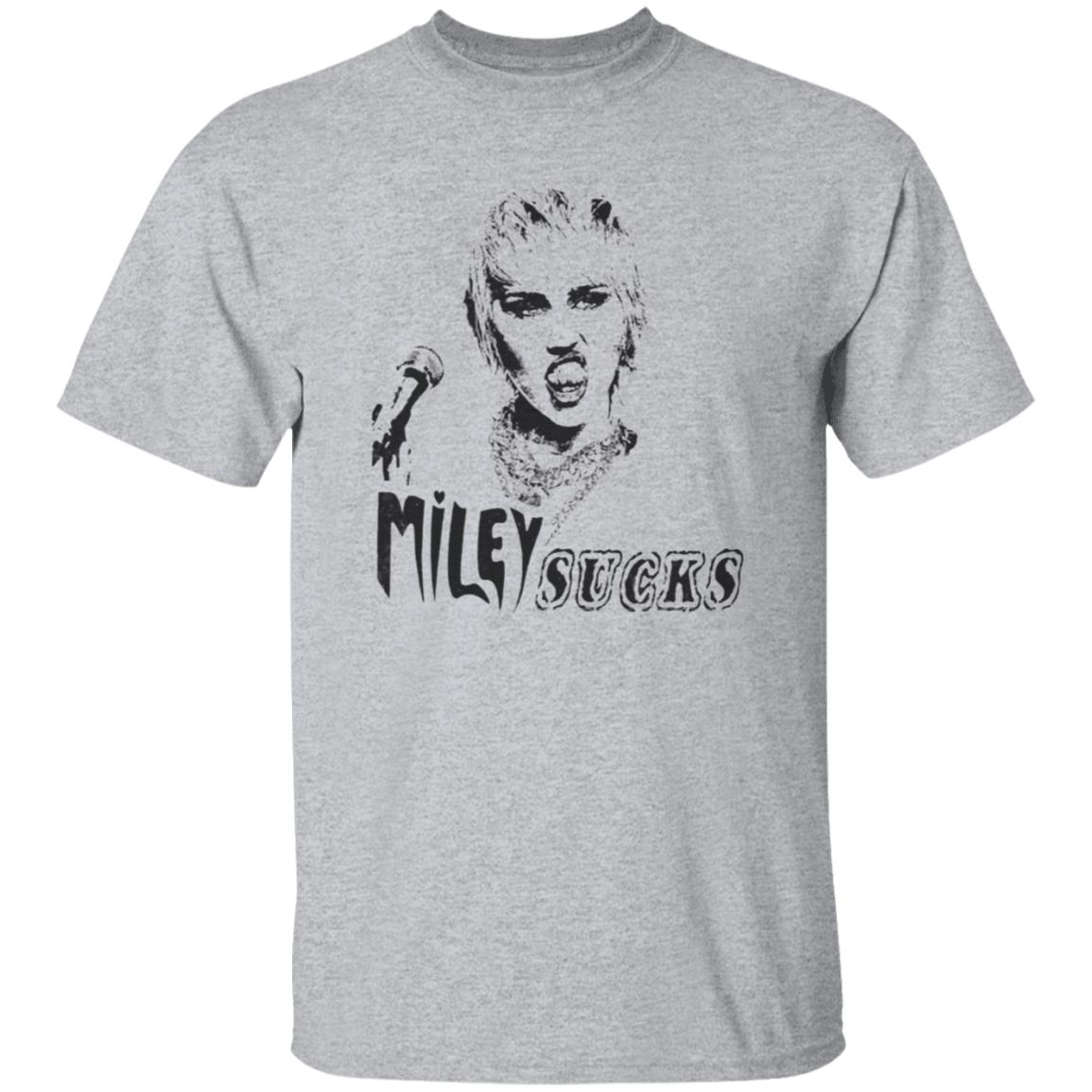 Mileycyrus Merch Miley Ray Cyrus Miley Sucks Shirt - Teechipus