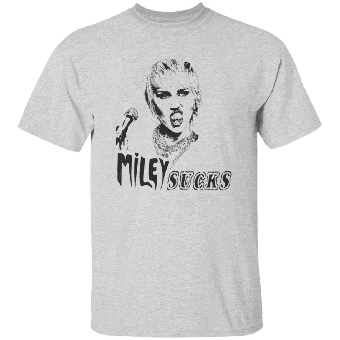 Mileycyrus Merch Miley Ray Cyrus Miley Sucks Shirt - Teechipus