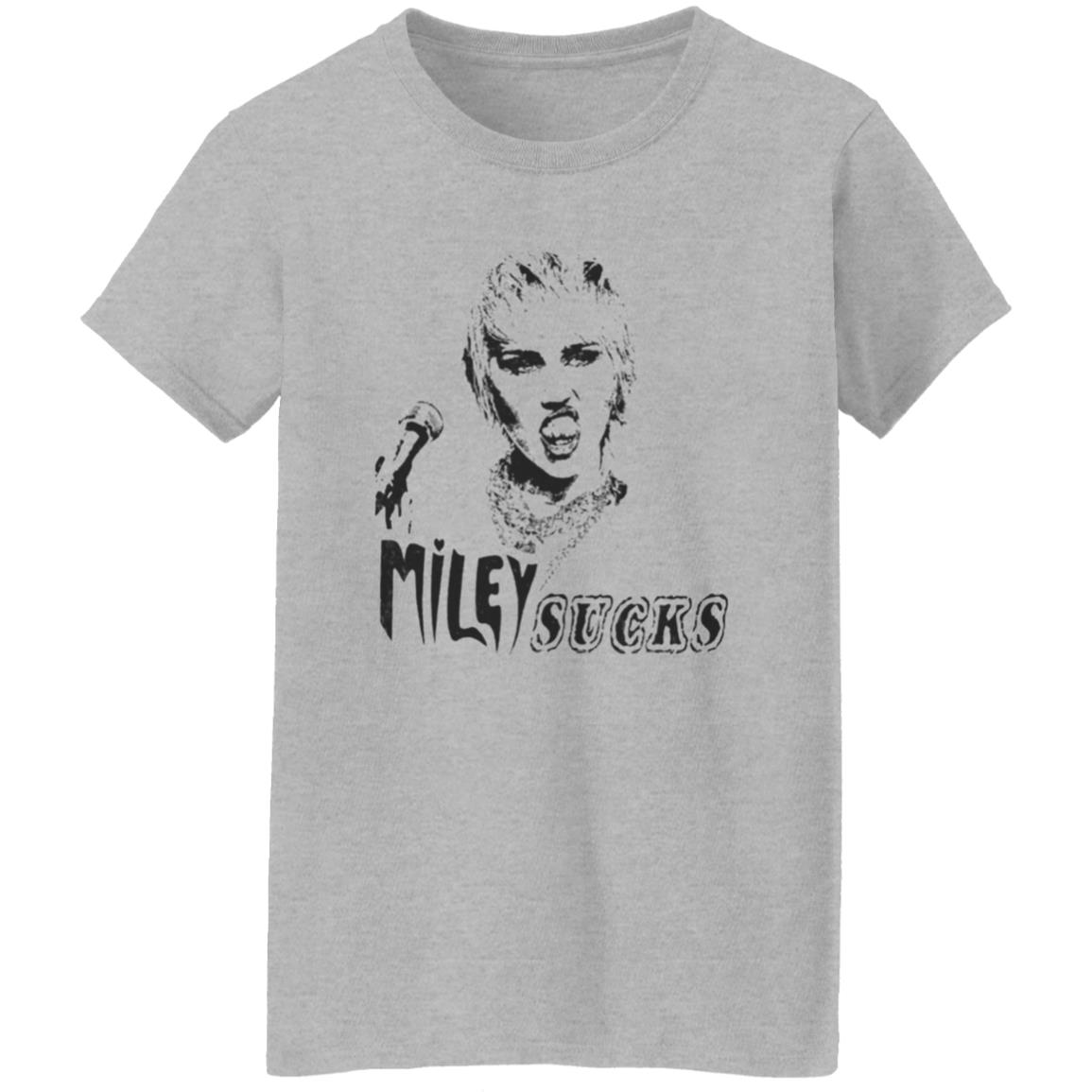 Mileycyrus Merch Miley Ray Cyrus Miley Sucks Shirt - Teechipus