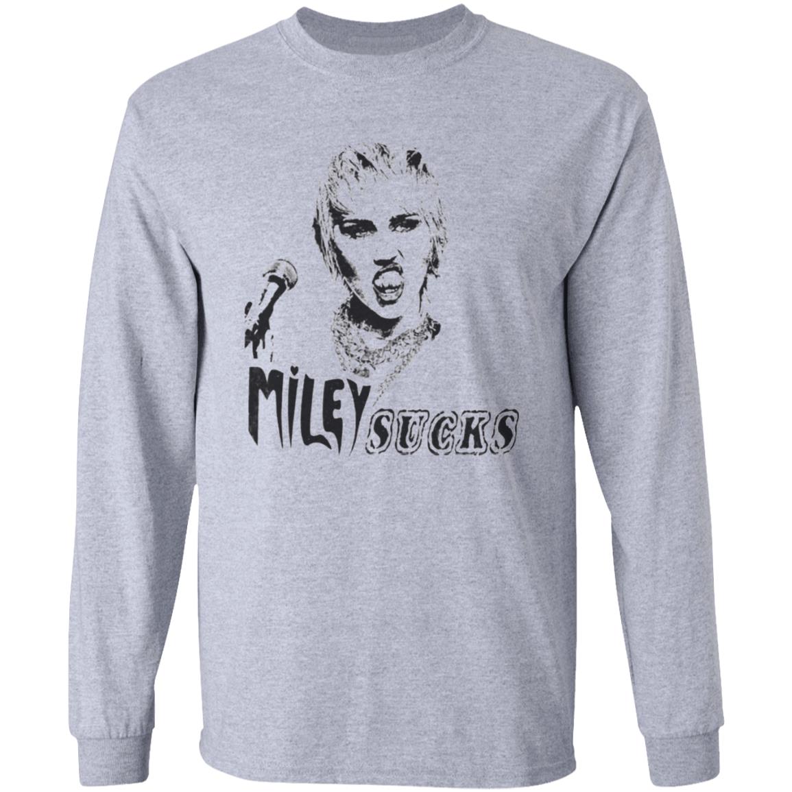Mileycyrus Merch Miley Ray Cyrus Miley Sucks Shirt - Teechipus
