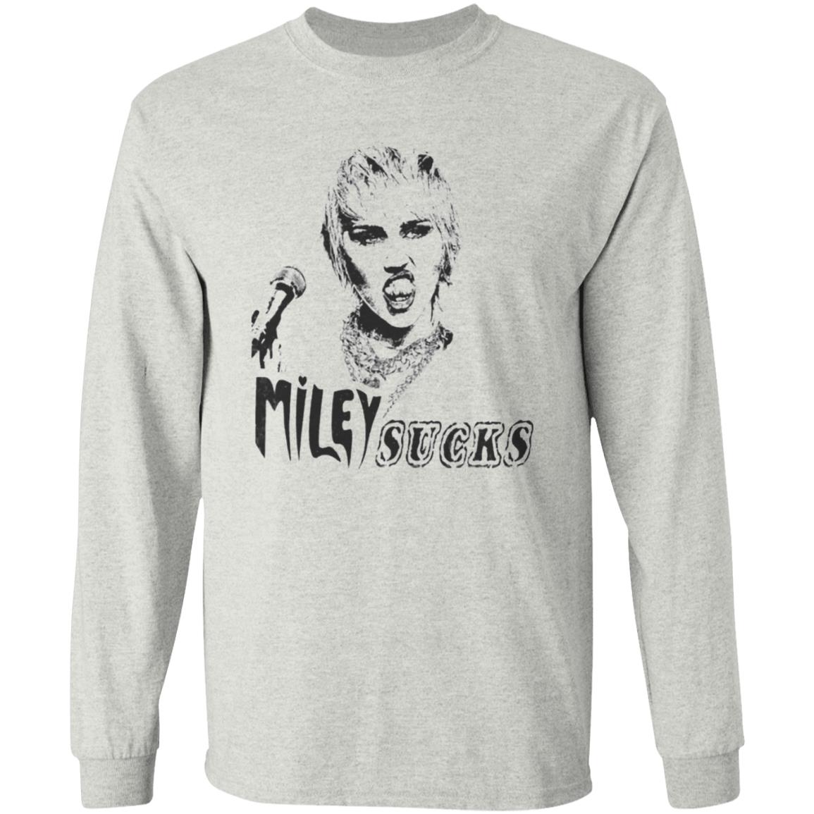 Mileycyrus Merch Miley Ray Cyrus Miley Sucks Shirt - Teechipus