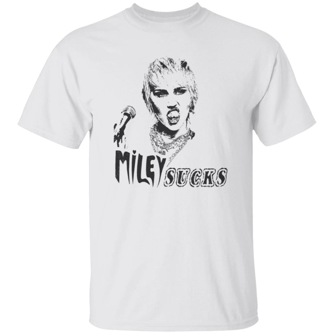 Mileycyrus Merch Miley Ray Cyrus Miley Sucks Shirt - Teechipus